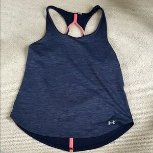 Under Armour Navy and Pink Tank Top🌿